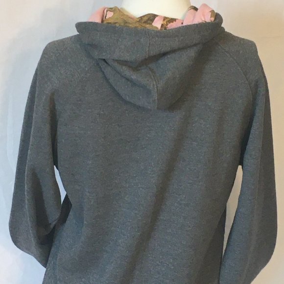 Realtree Xtra Gray Pink Camo Pullover Hoodie - Picture 6 of 8